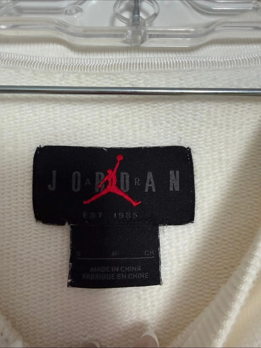 Jordan Lunar New Year Cream Crewneck Sweatshirt with Green Patch